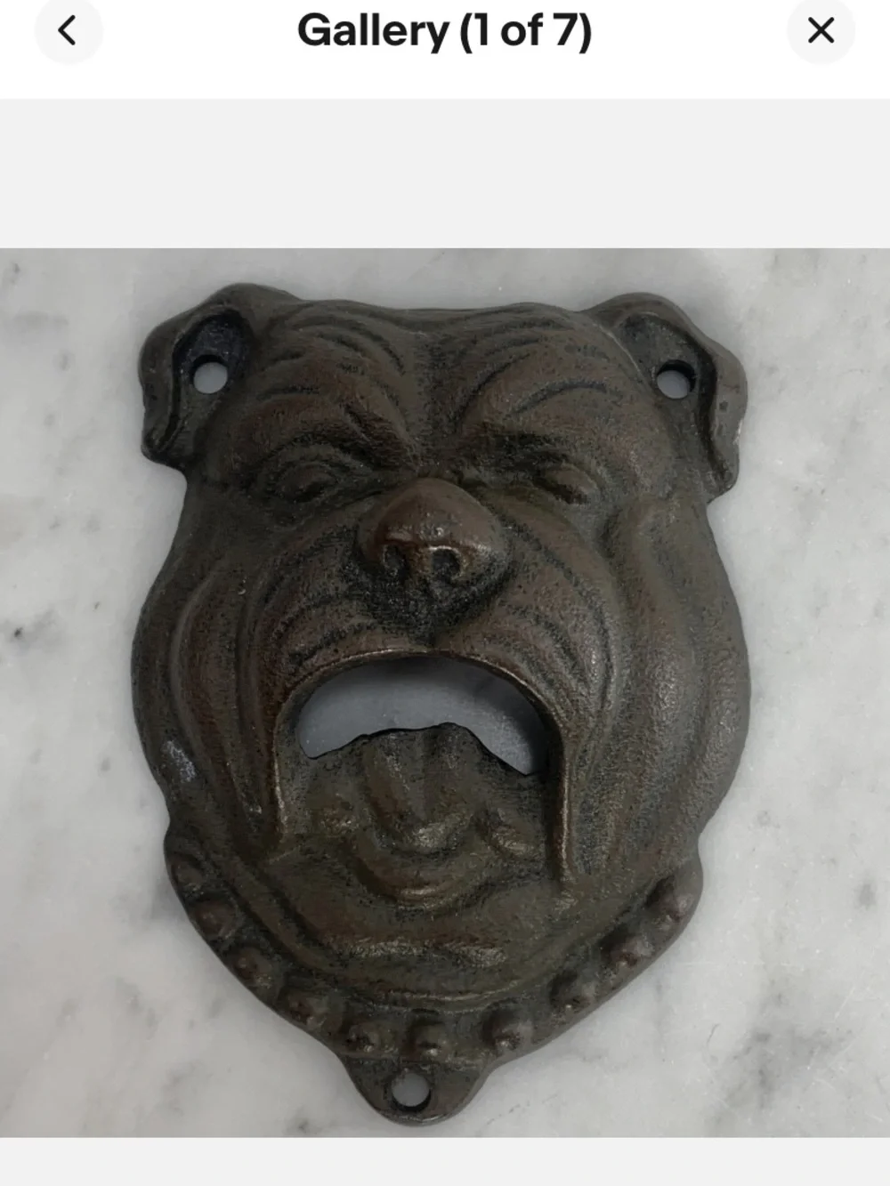 Pottery Barn Black Bulldog Wall Mount Bottle Opener